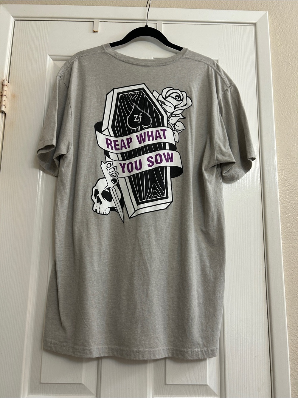 Zero Foxtrot Reap What You Sow Graphic T Shirt XL Military Patriotic Skull Tee